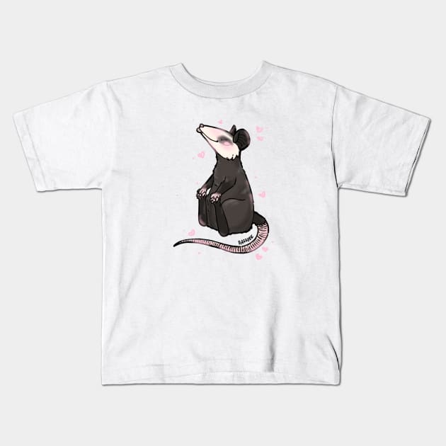 Blep Opossum Kids T-Shirt by Rattzie